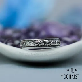 Elegant Silver Calla Lily Wedding Ring | Moonkist Designs