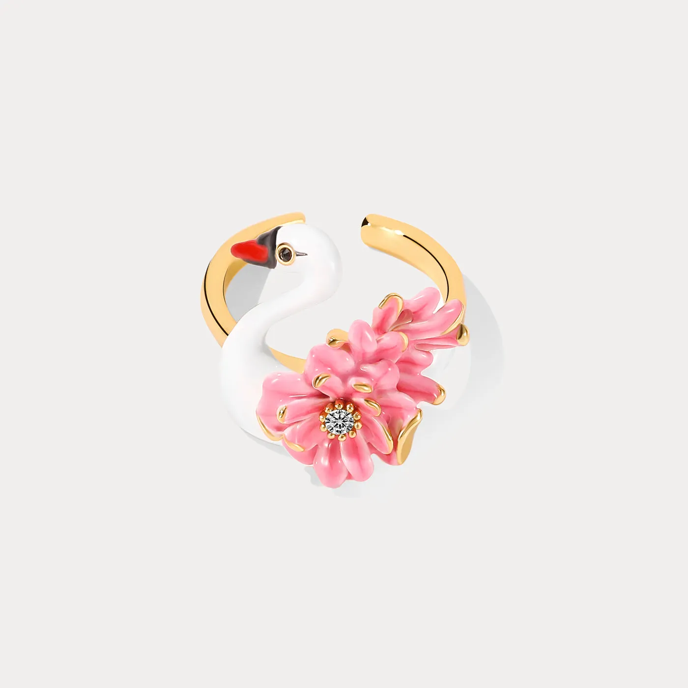 Elegant Swan Ring