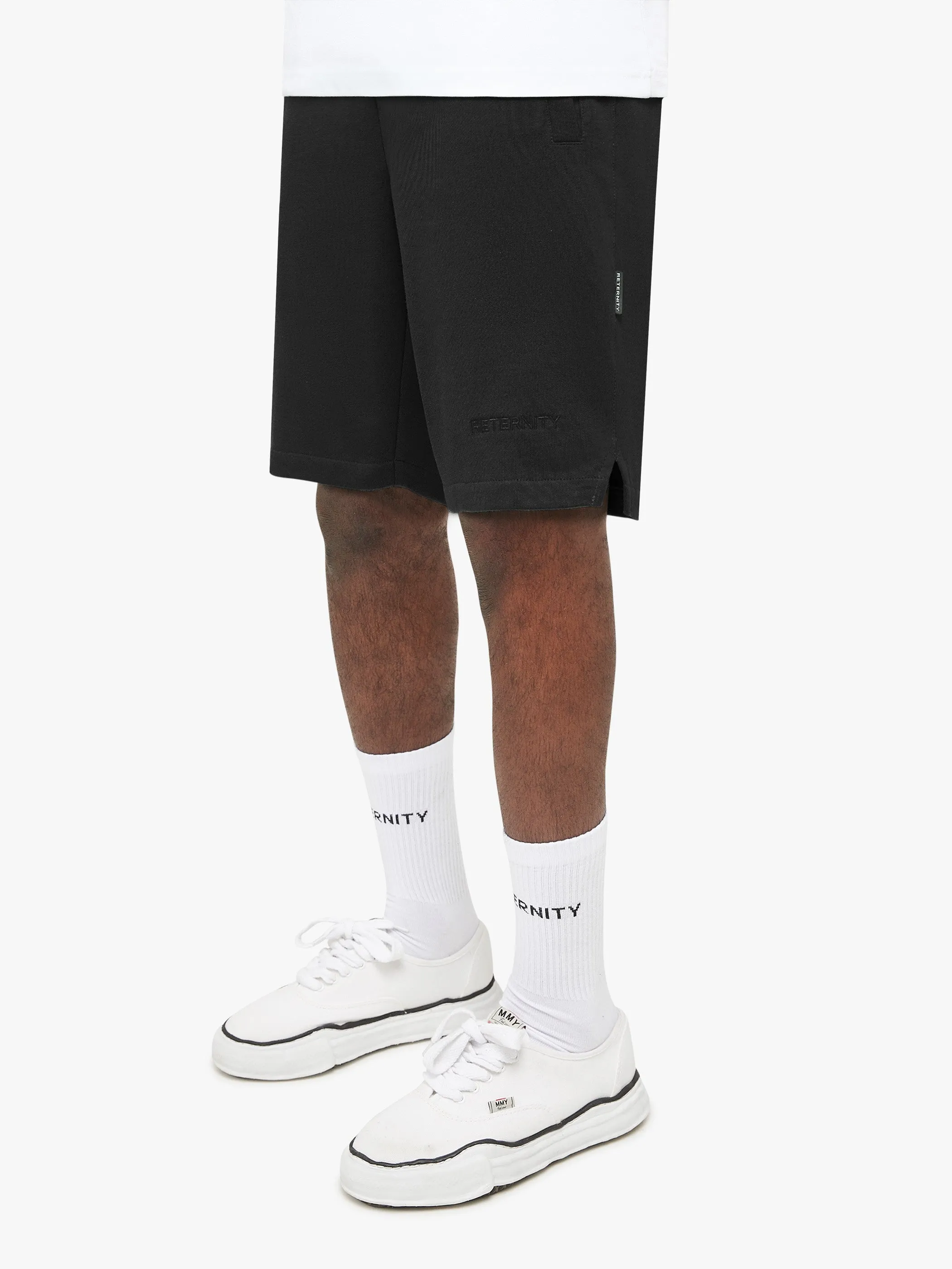 ESSENTIAL COTTON SHORTS - BLACK