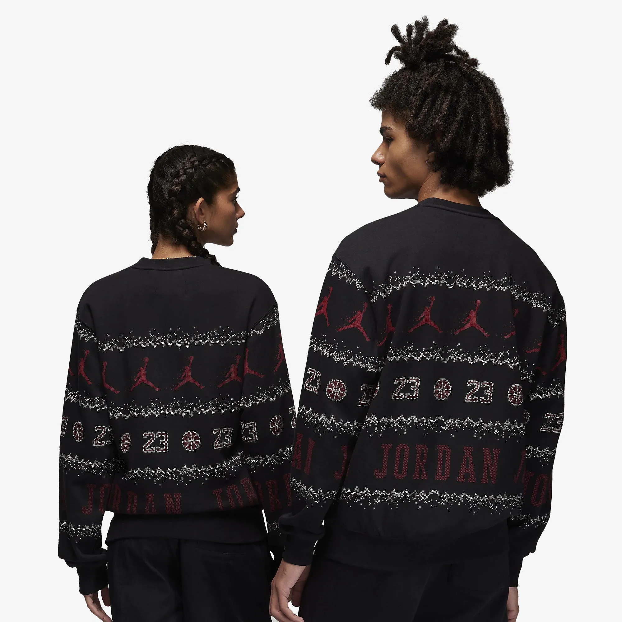 ESSENTIALS HOLIDAY FLEECE CREW 'BLACK'