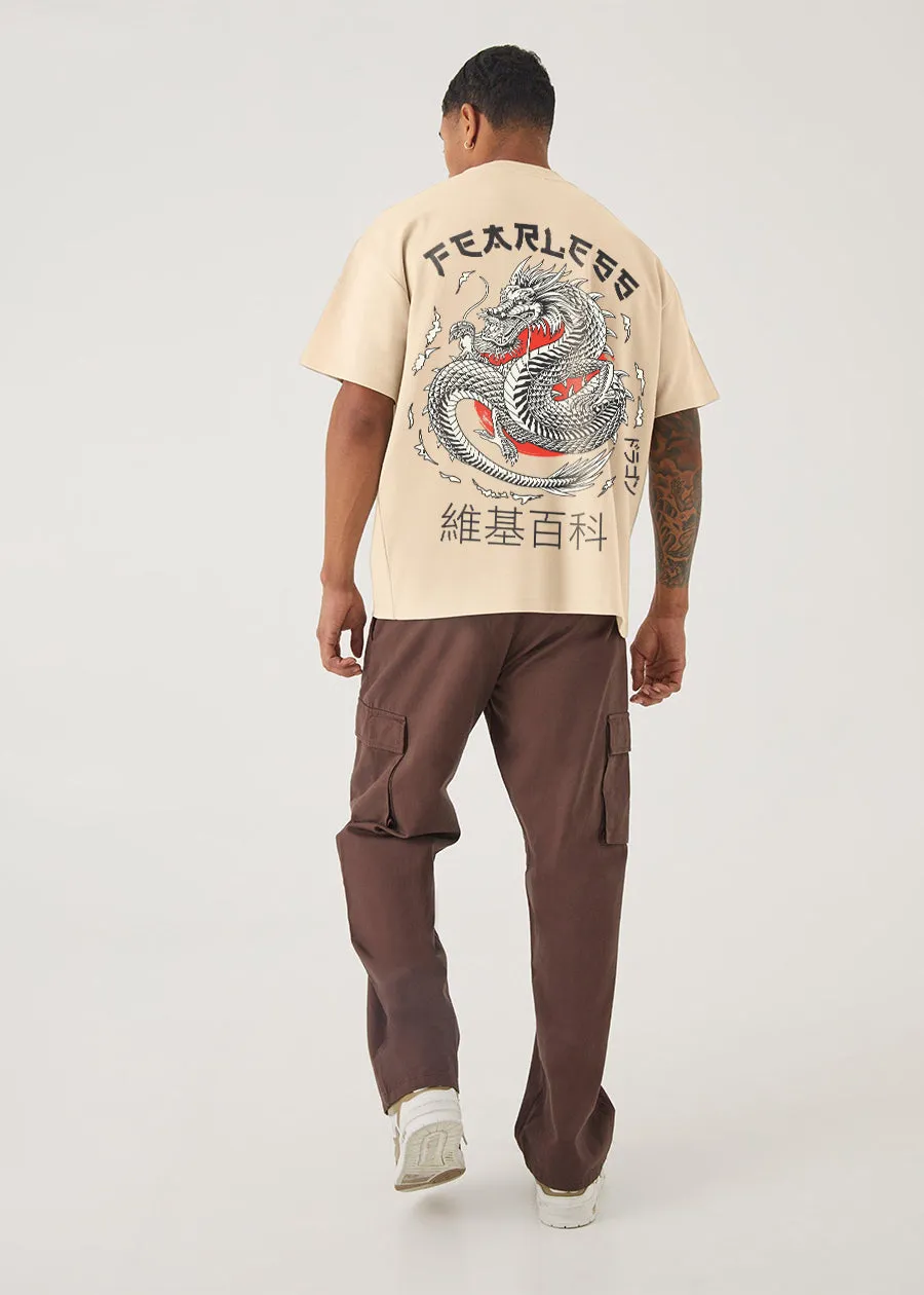 Fearless Men Oversized Printed T-Shirt