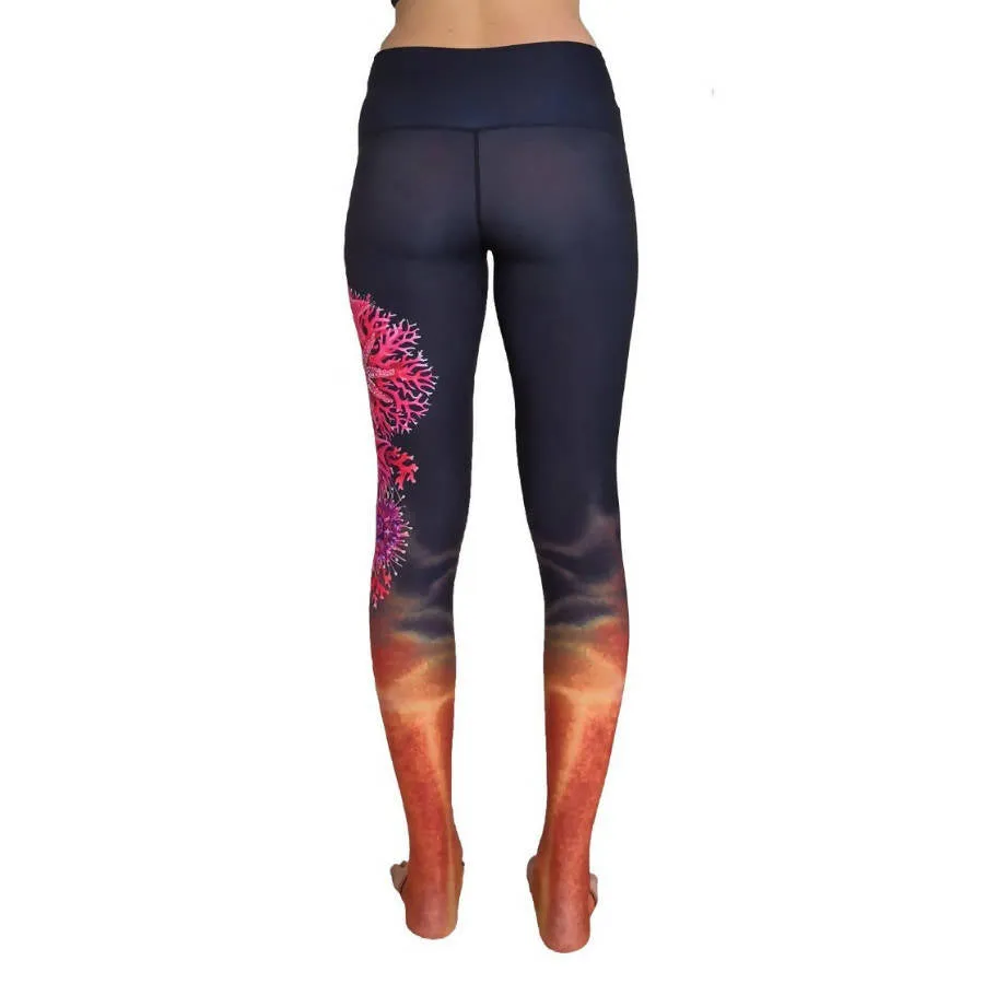 Fire Coral Yoga Leggings