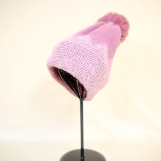 Fleece Lined Pom Pom Hat