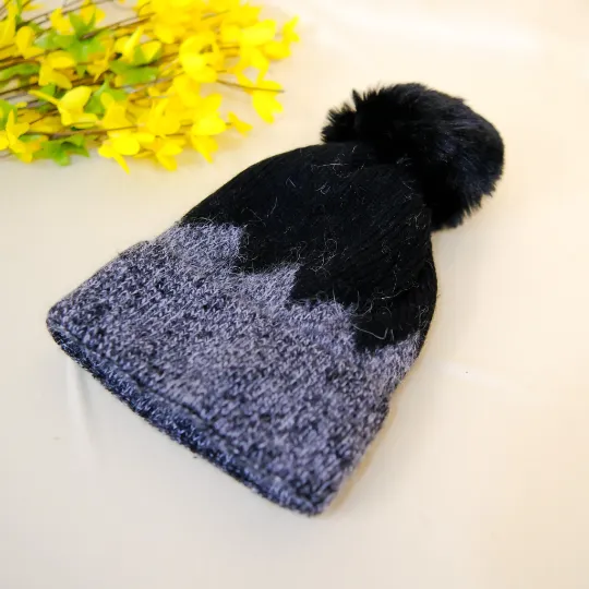 Fleece Lined Pom Pom Hat