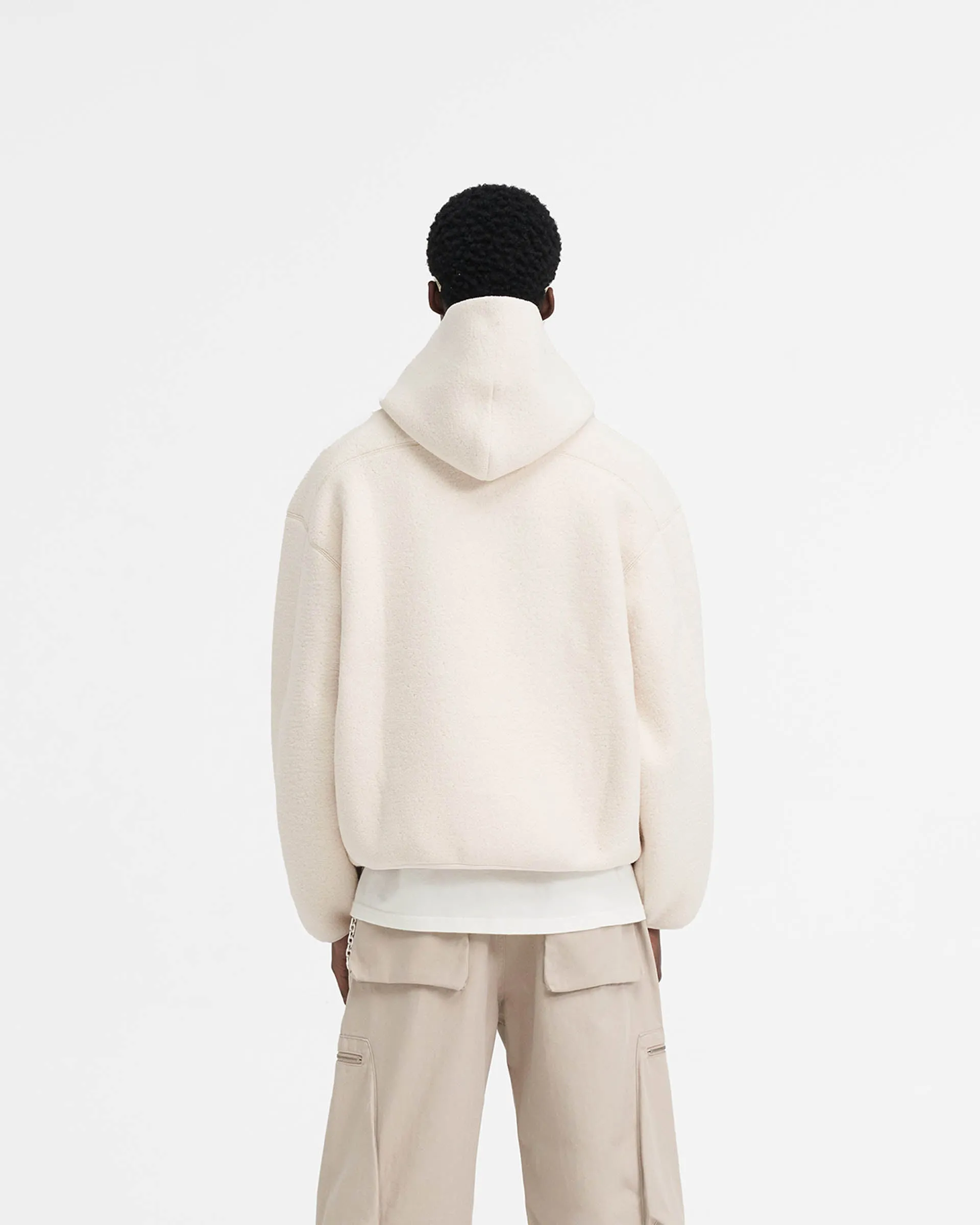 Fleece Oversized Hoodie - Papyrus