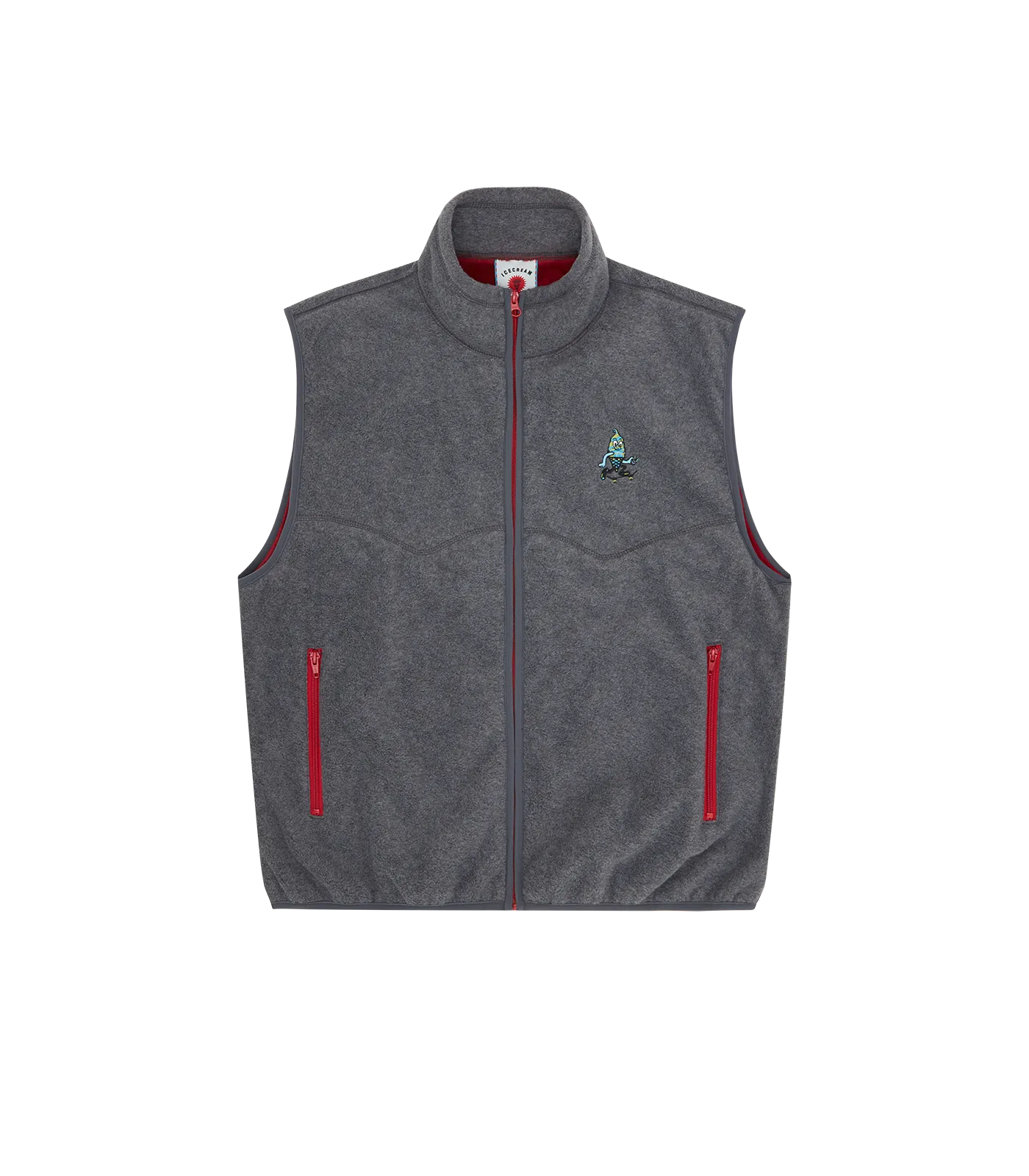 FLEECE VEST - GREY