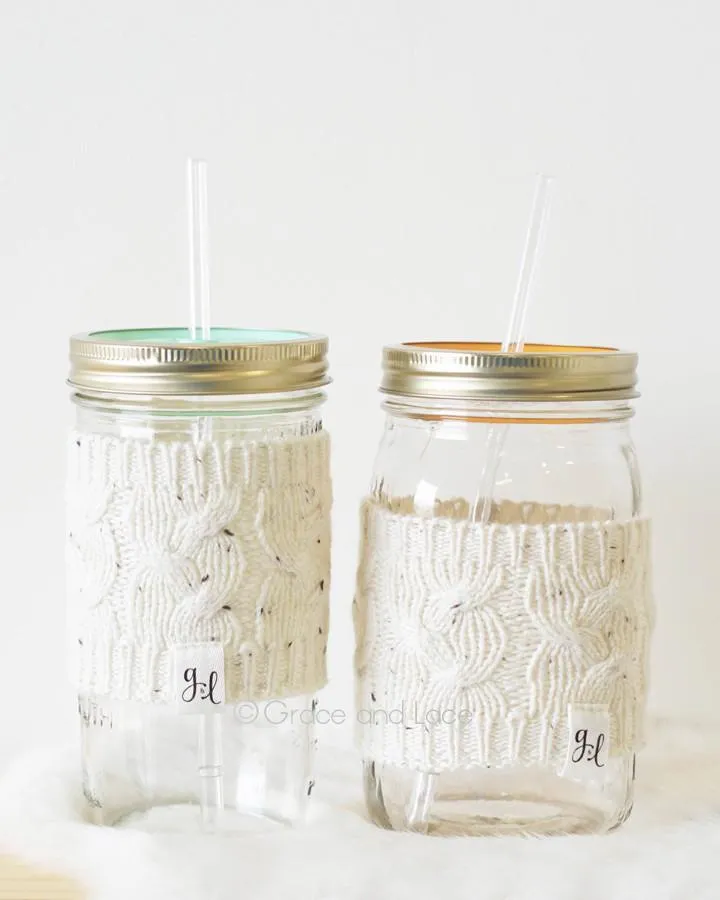 Grace and Lace Cabled Cup Cozy