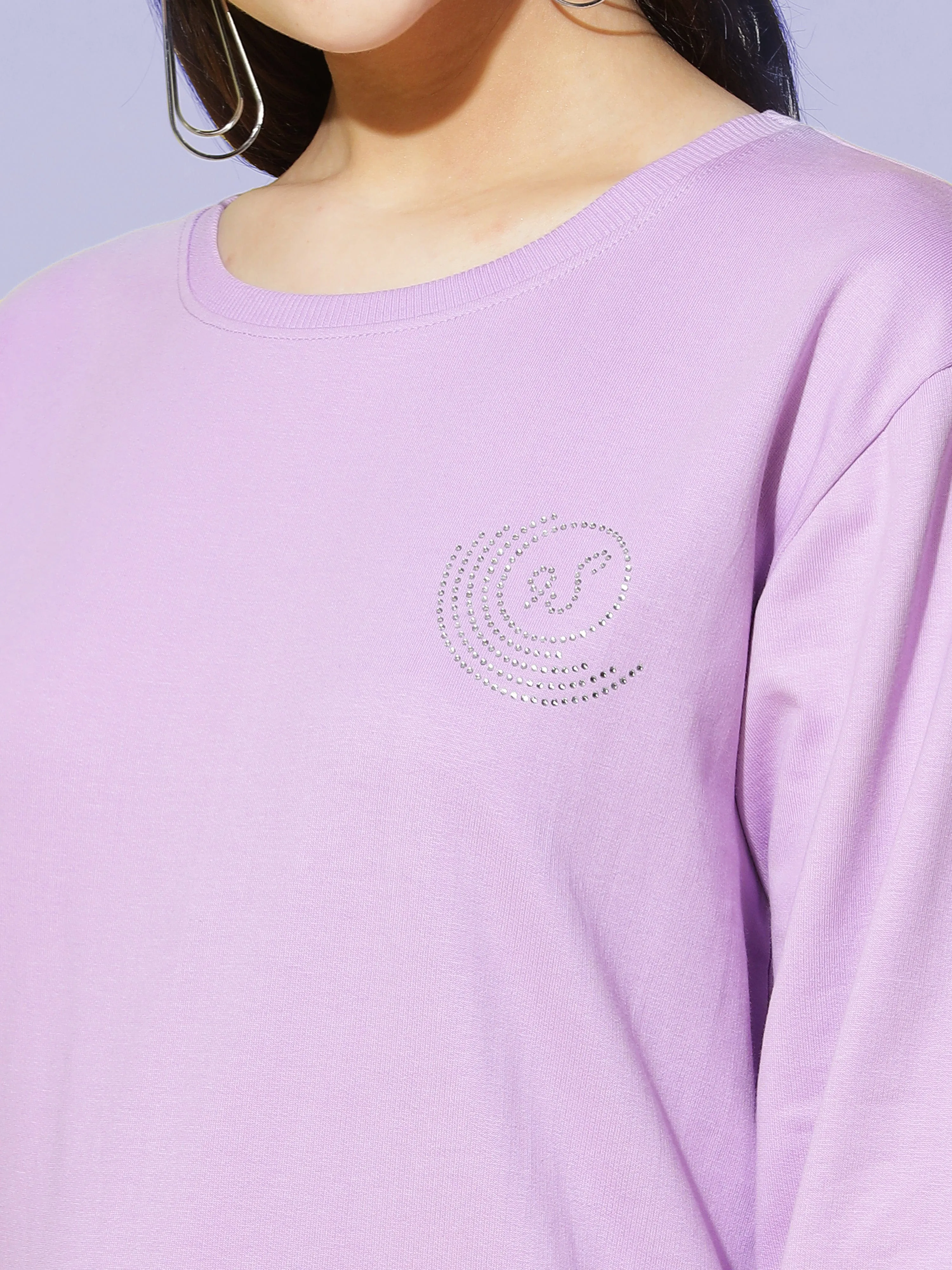 Hosiery Cotton Sweatshirt Lavendar