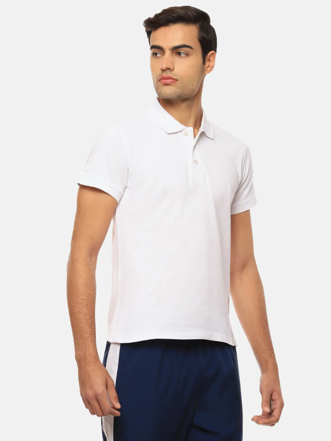 Hummel Men White B2B Polo