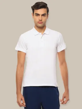 Hummel Men White B2B Polo