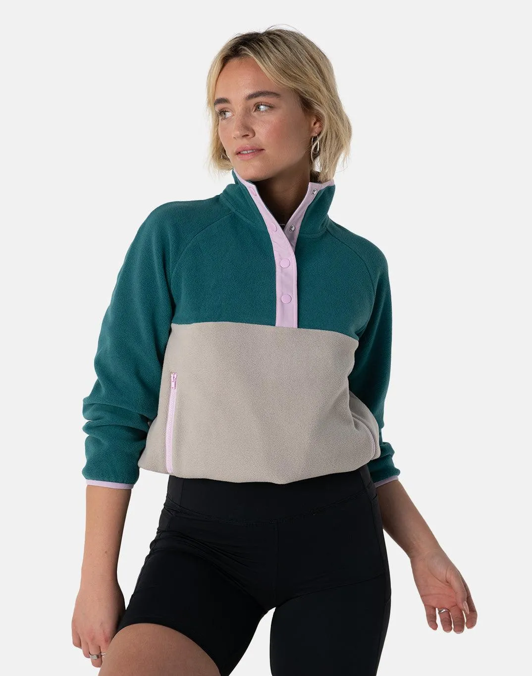 Cozy and Stylish Kin Polar Fleece Jacket in Vibrant Teal