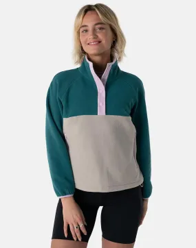 Cozy and Stylish Kin Polar Fleece Jacket in Vibrant Teal