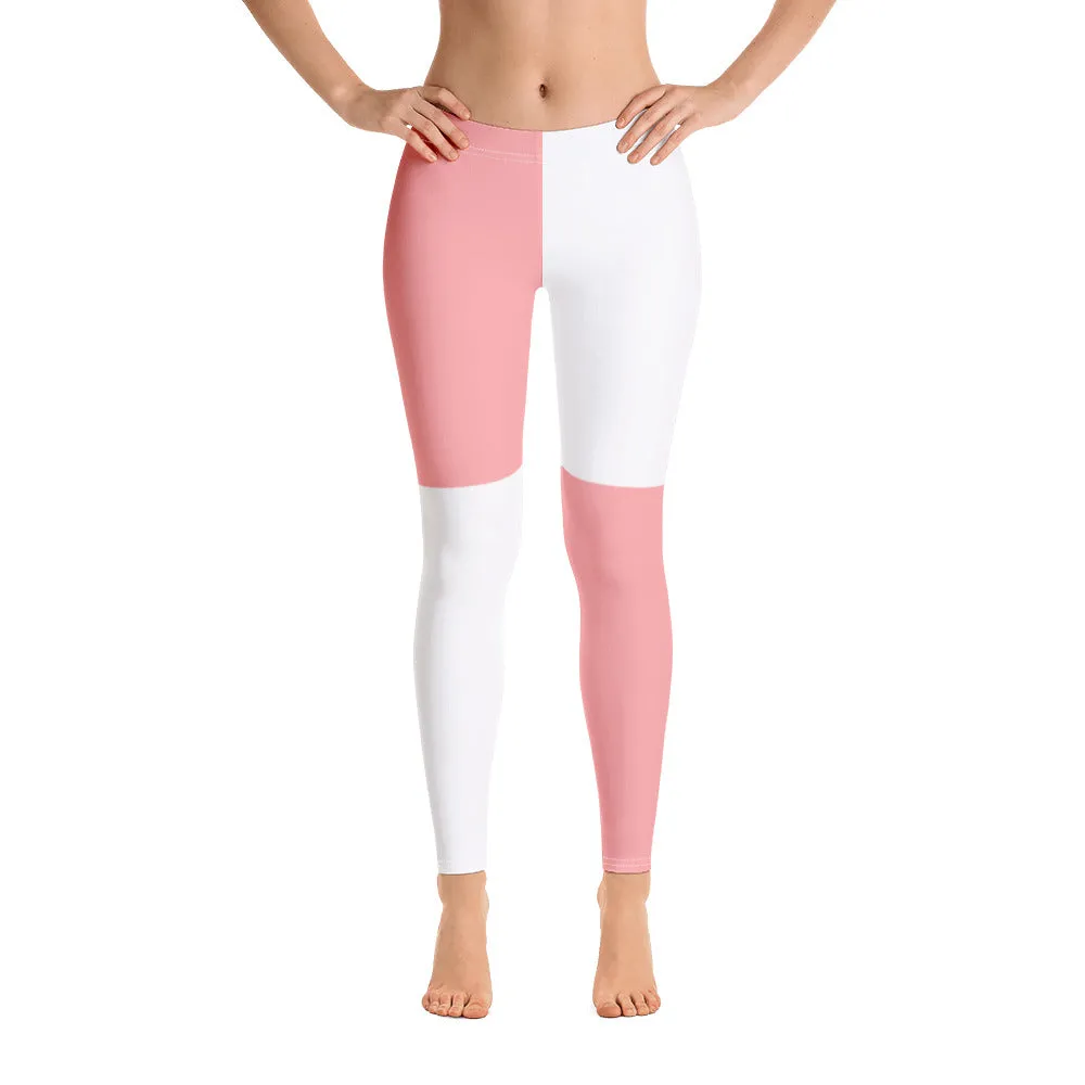 Leggings Pink/White