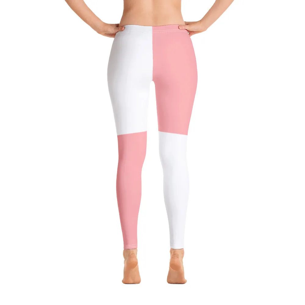 Leggings Pink/White