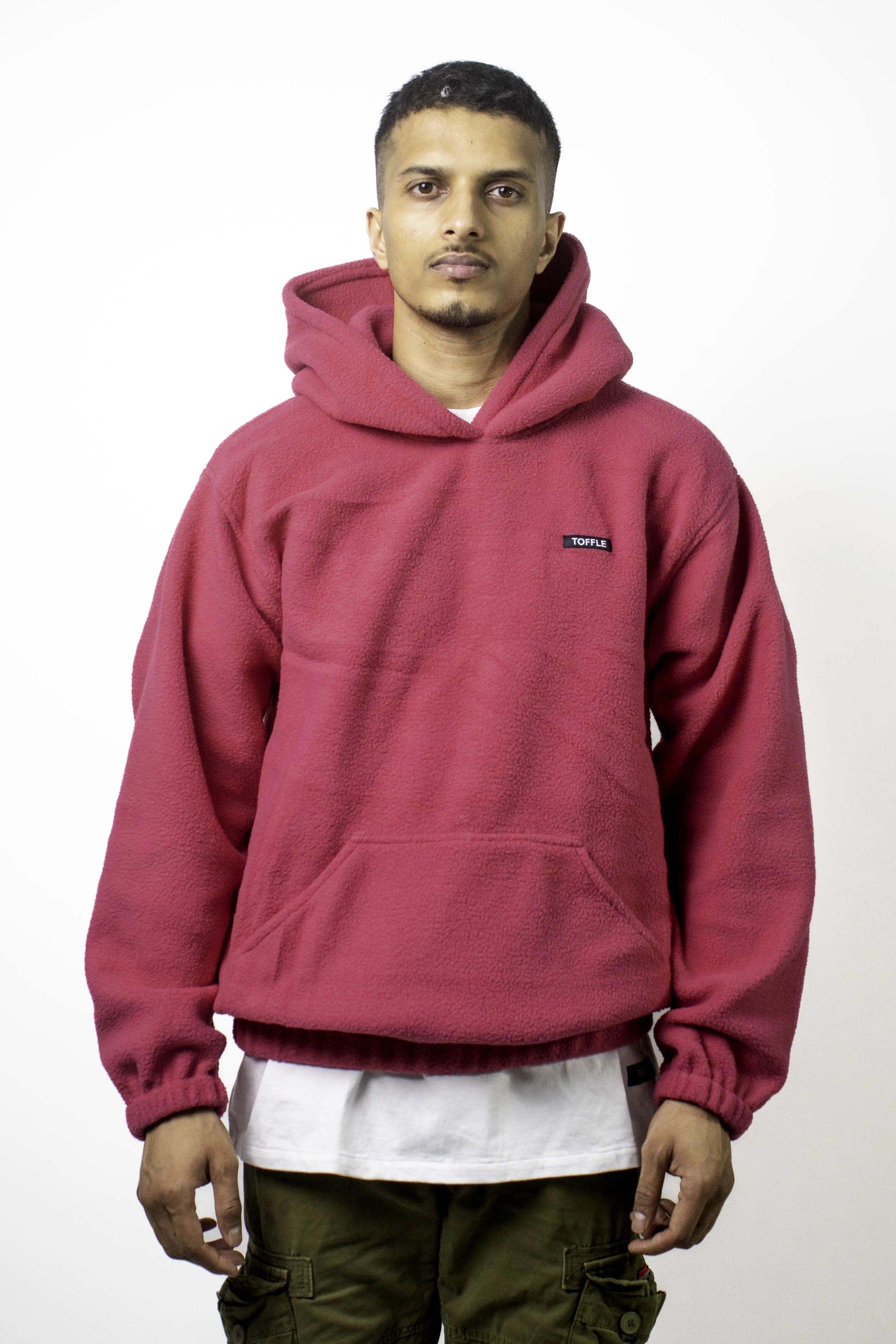 Maroon Cozy Polar Fleece Hoodie