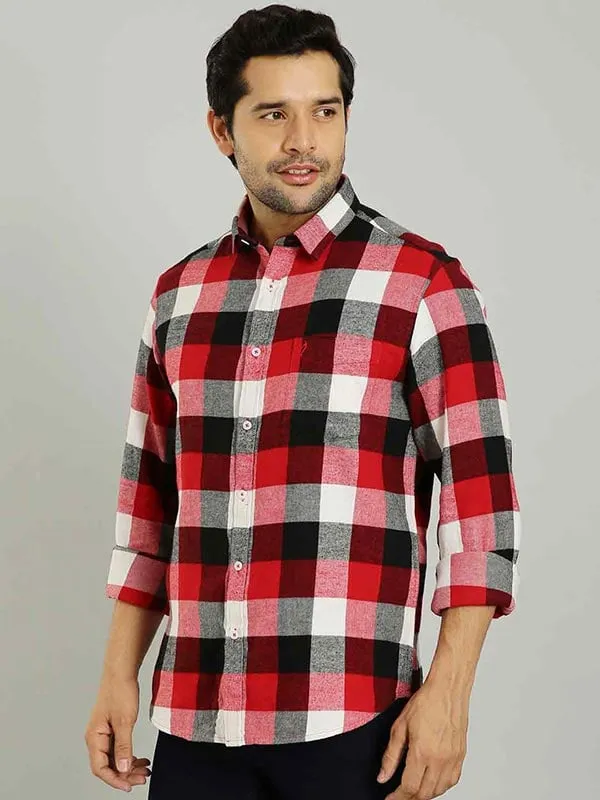 Men Checked Full Sleeve Cotton Shirt