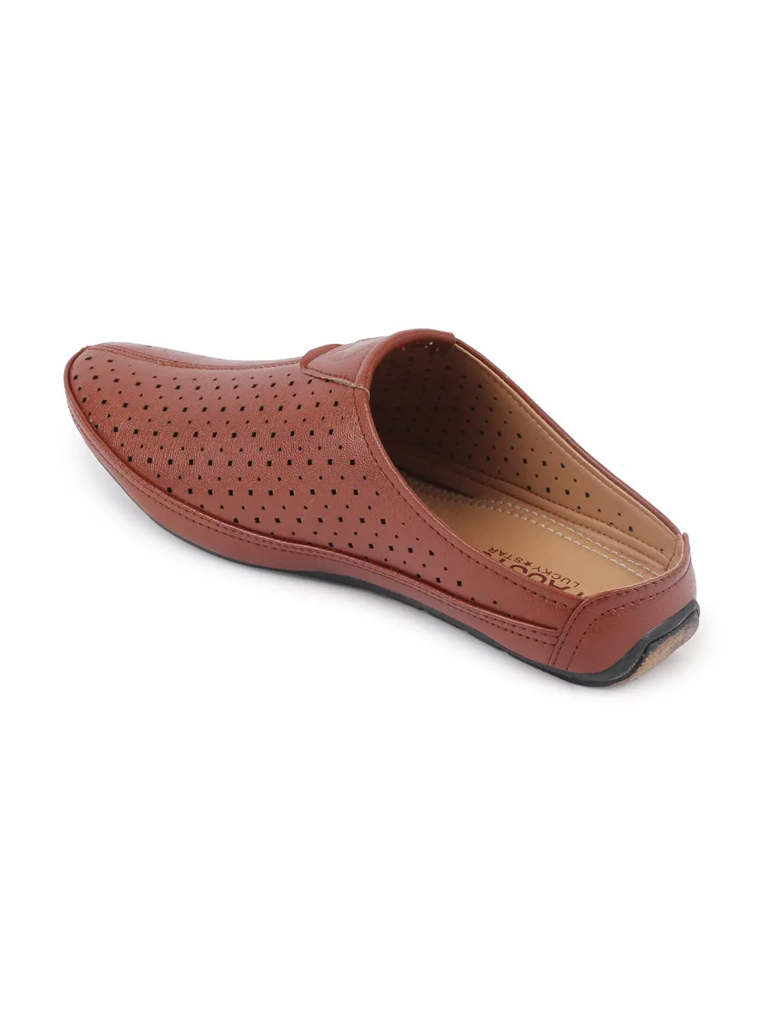 Men Tan Ethnic Slip-On Juttis