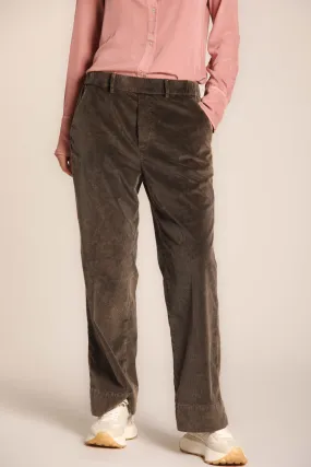 New York Cozy Straight pantalone chino donna in velluto a coste straight fit