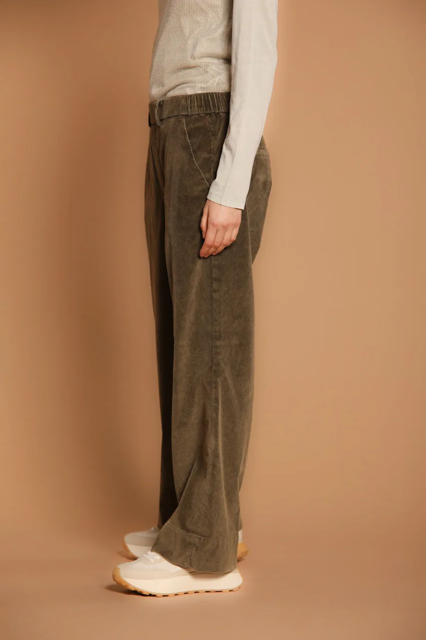 New York Cozy Straight pantalone chino donna in velluto a coste straight fit