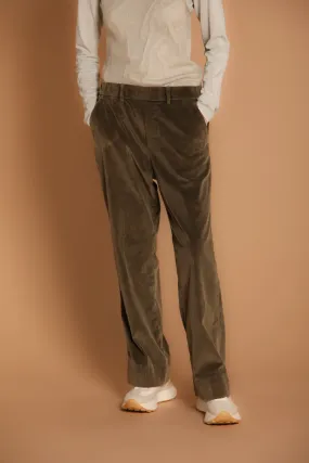 New York Cozy Straight pantalone chino donna in velluto a coste straight fit