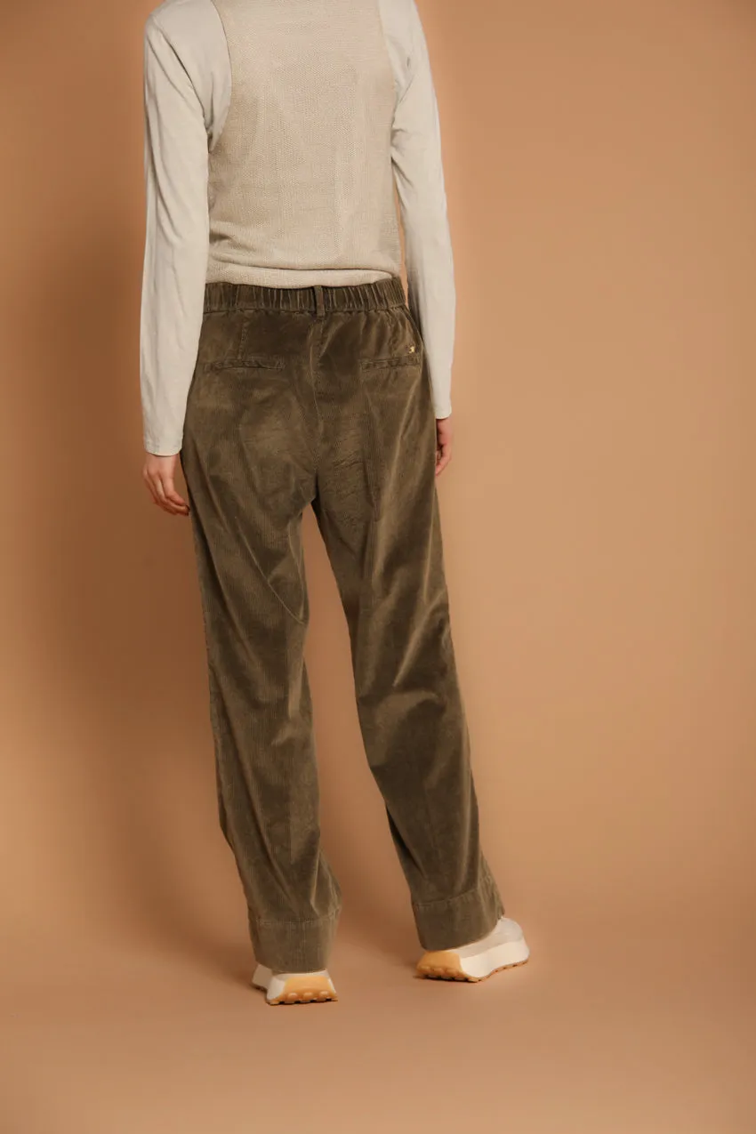 New York Cozy Straight pantalone chino donna in velluto a coste straight fit