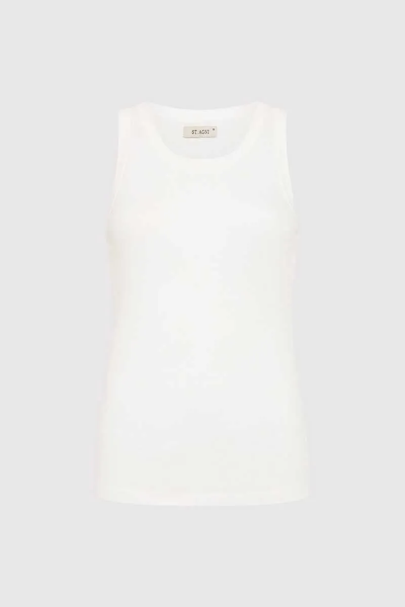 ORGANIC COTTON SINGLET-WHITE