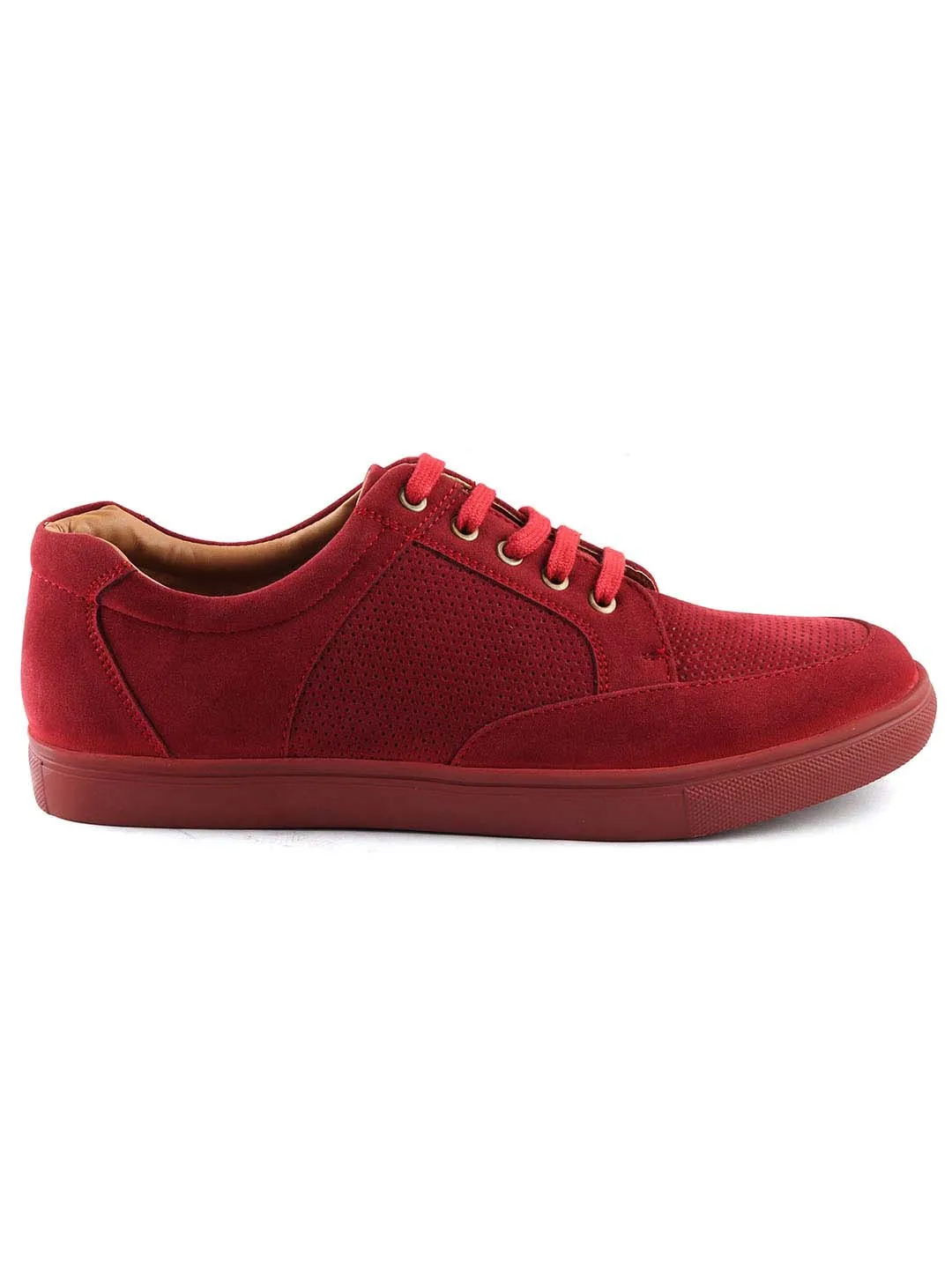 Red Casual Lace-ups