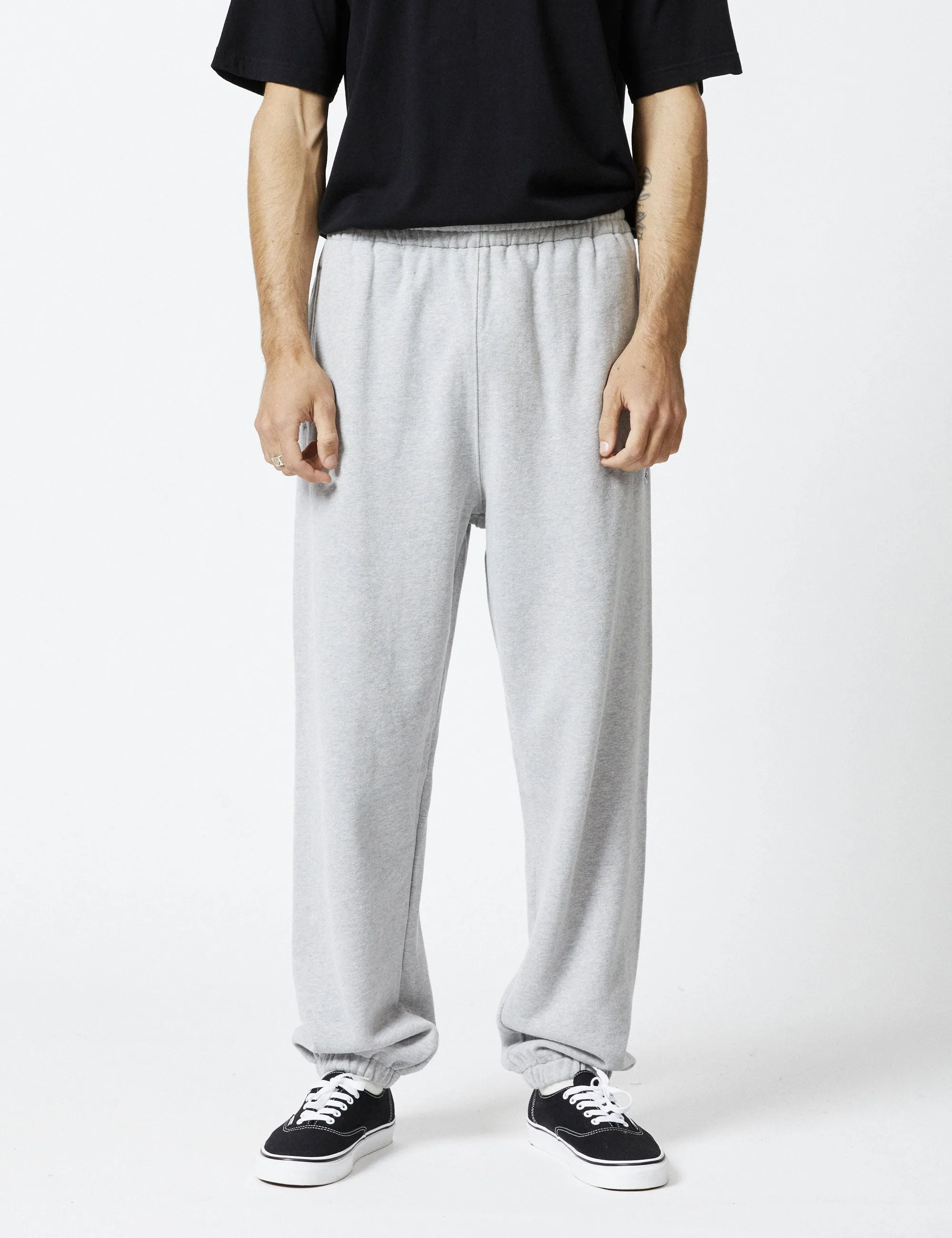 Simple Fleece Trackpant - Grey Marle