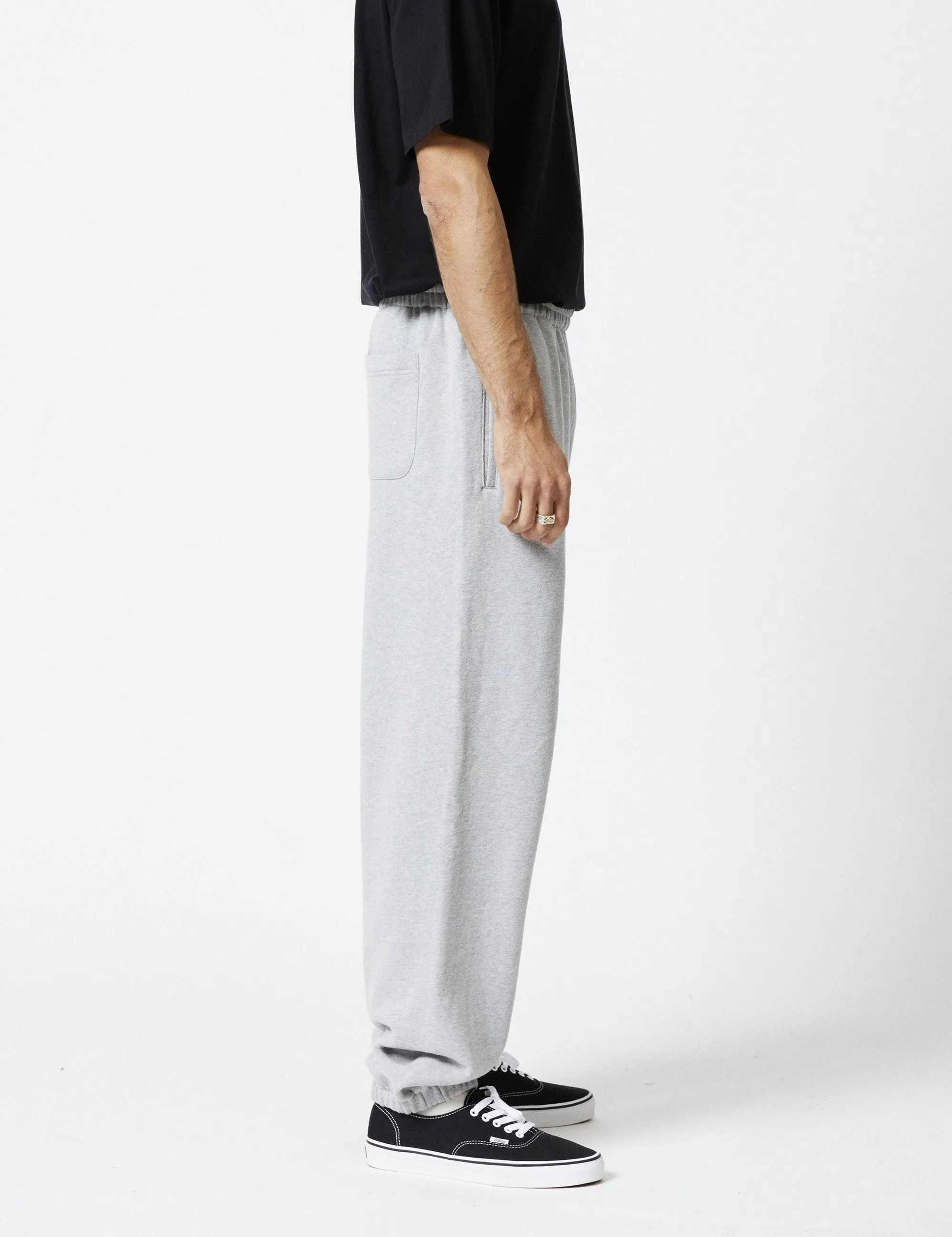 Simple Fleece Trackpant - Grey Marle