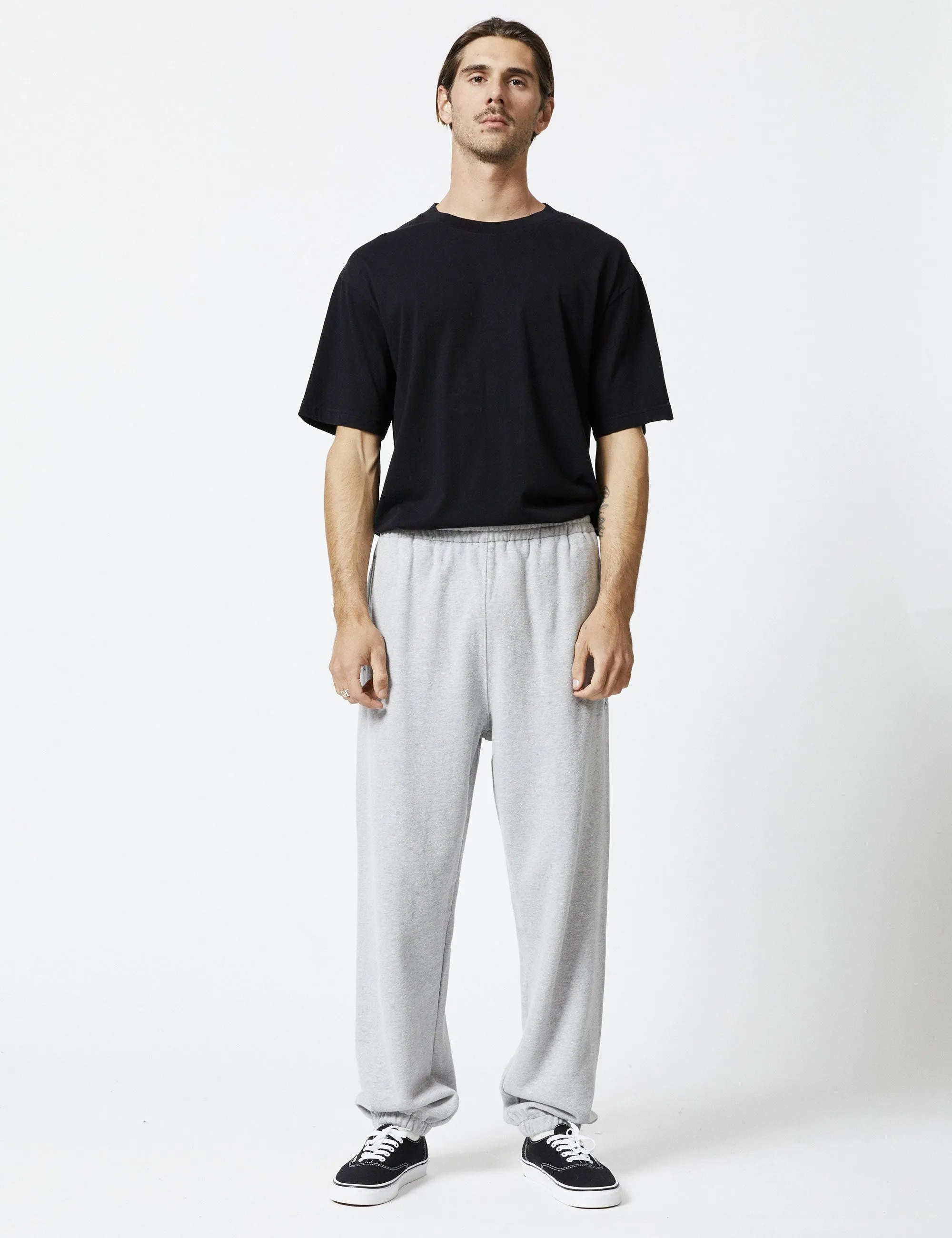 Simple Fleece Trackpant - Grey Marle