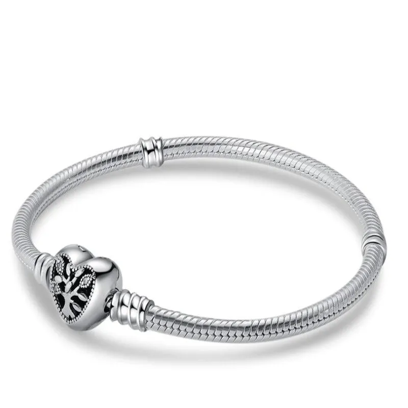 Sterling Silver Round Women Bracelet