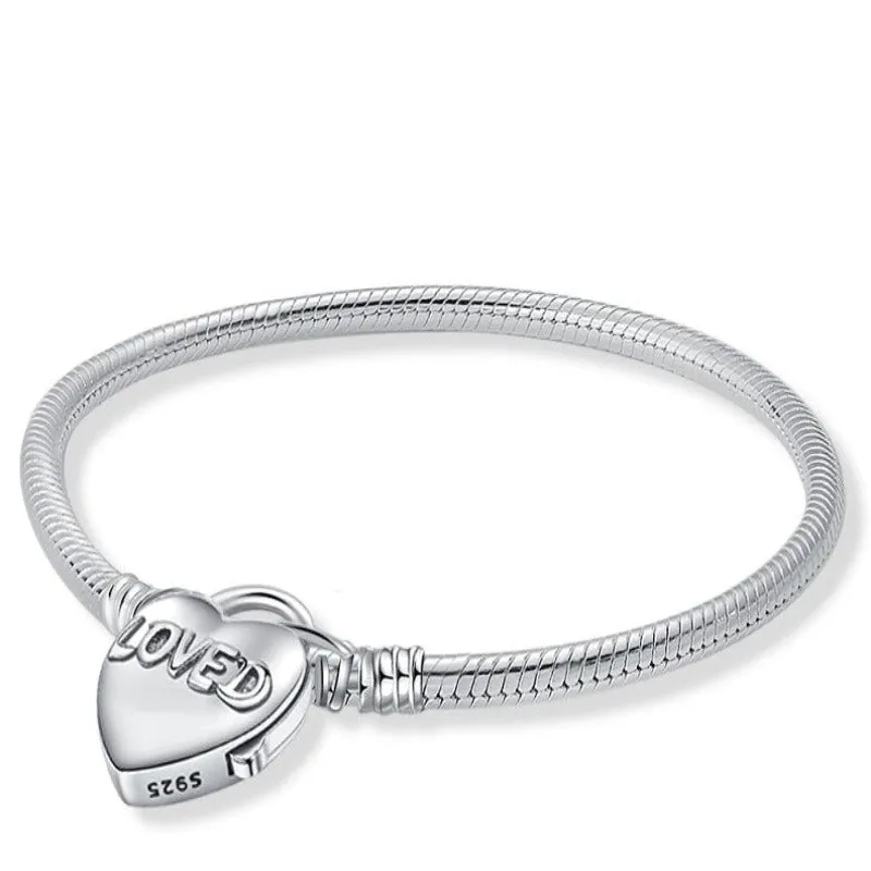 Sterling Silver Round Women Bracelet