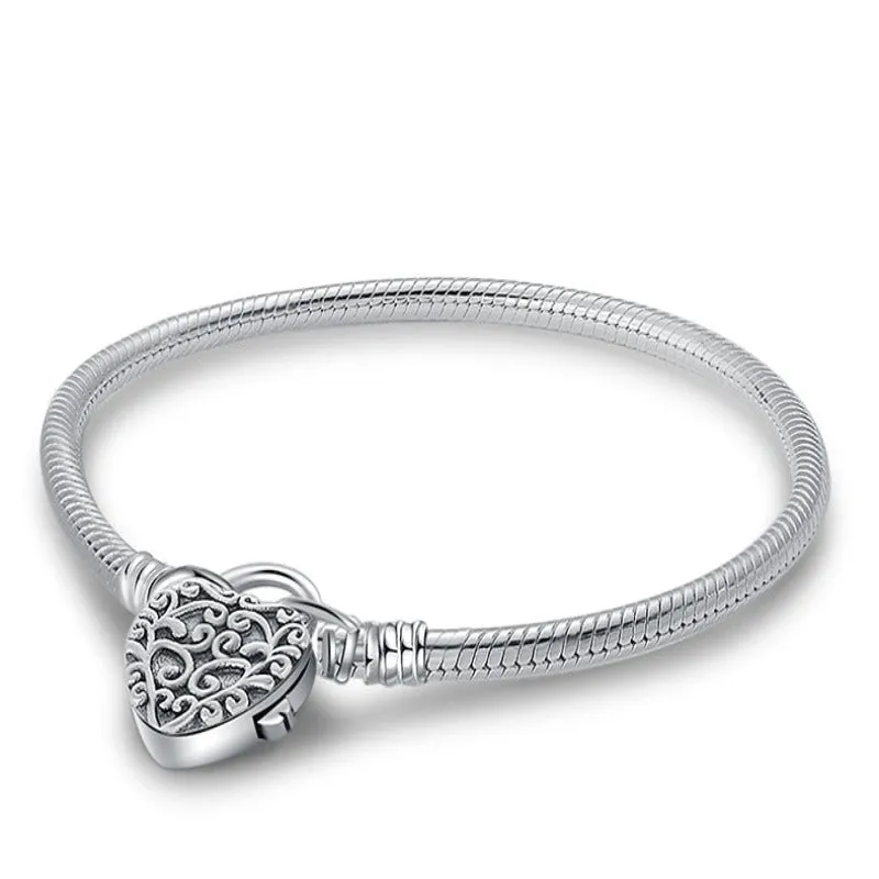 Sterling Silver Round Women Bracelet