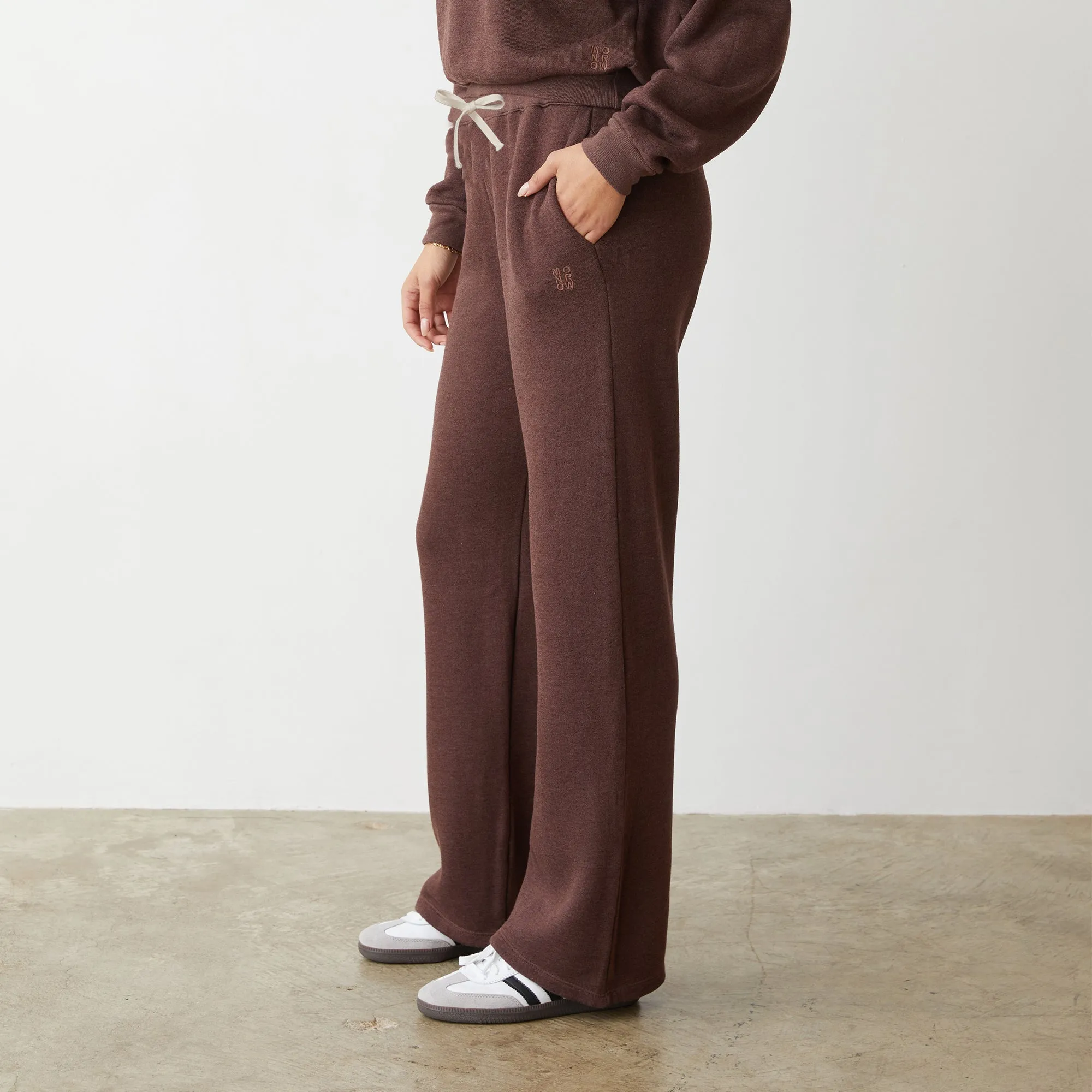 Cozy Teddy Fleece Straight Leg Sweatpants