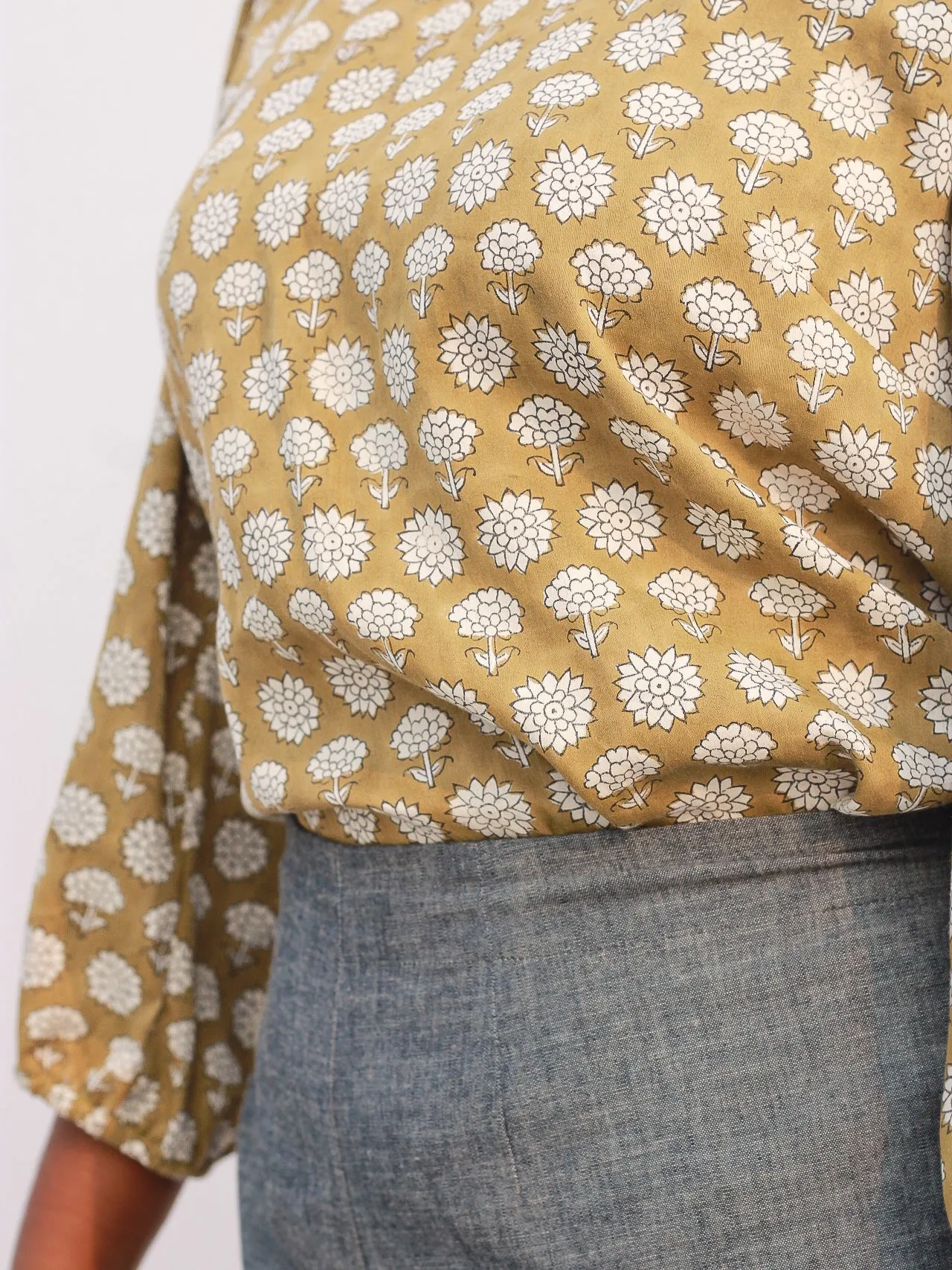 The Chrysanthemum Block Print Top