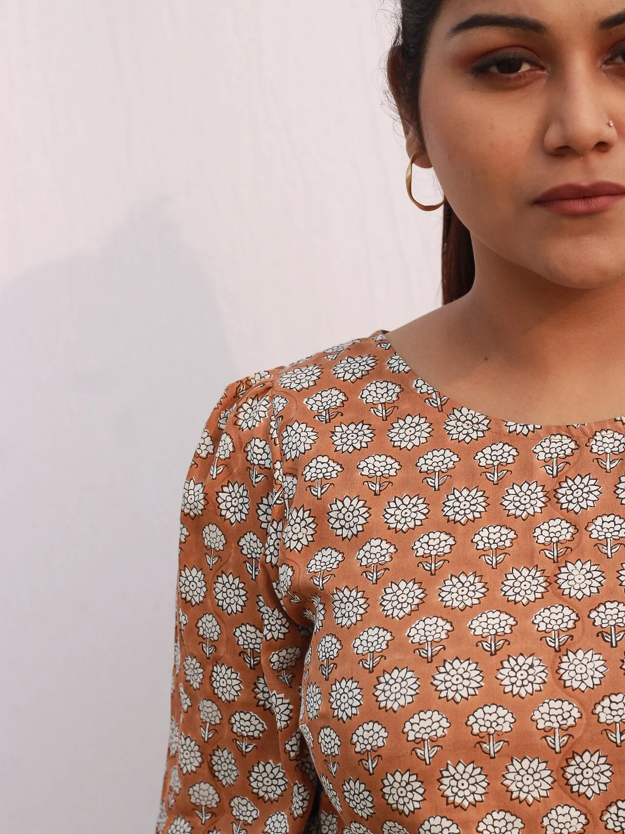 The Chrysanthemum Block Print Top