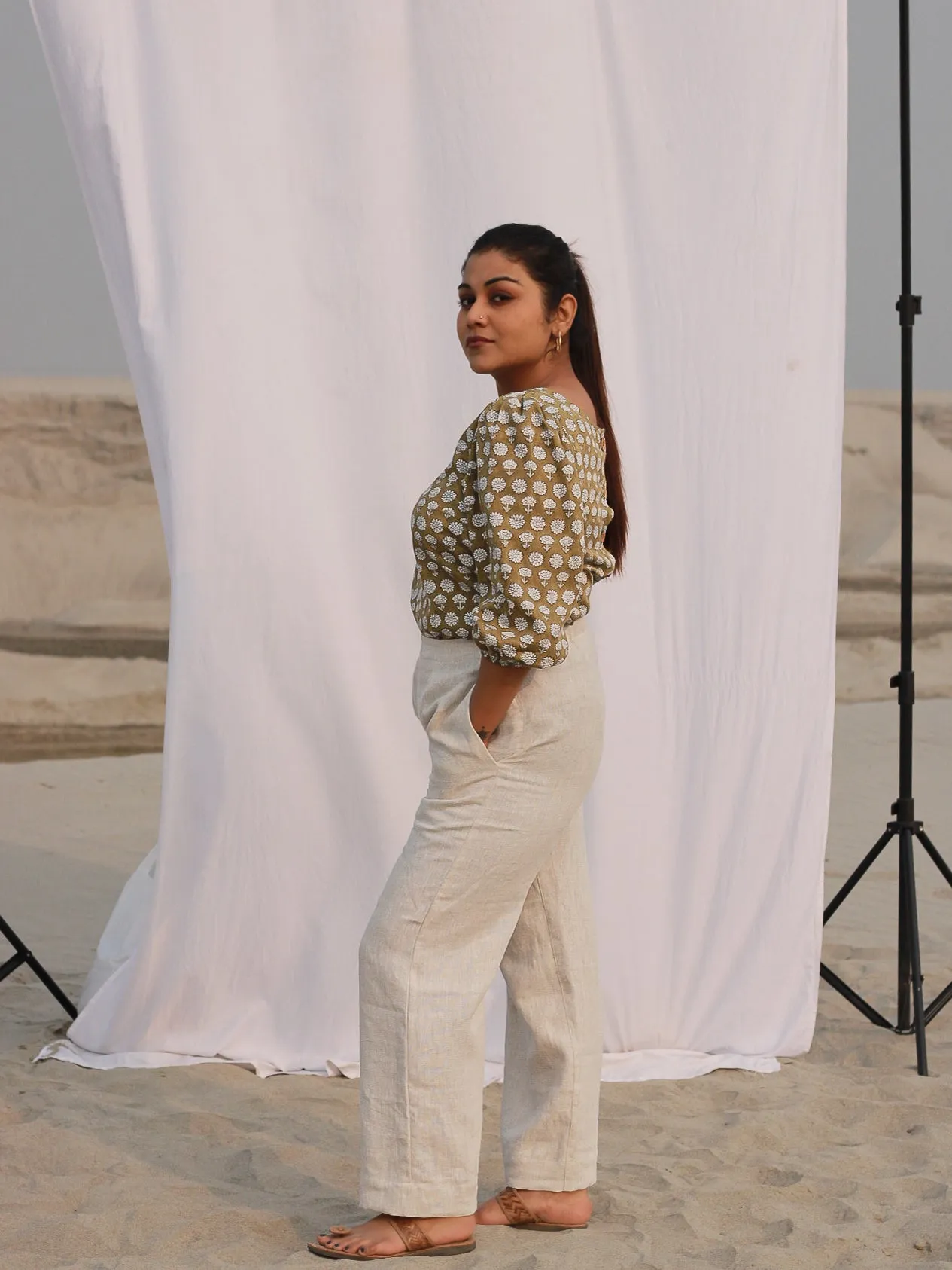 The Chrysanthemum Block Print Top