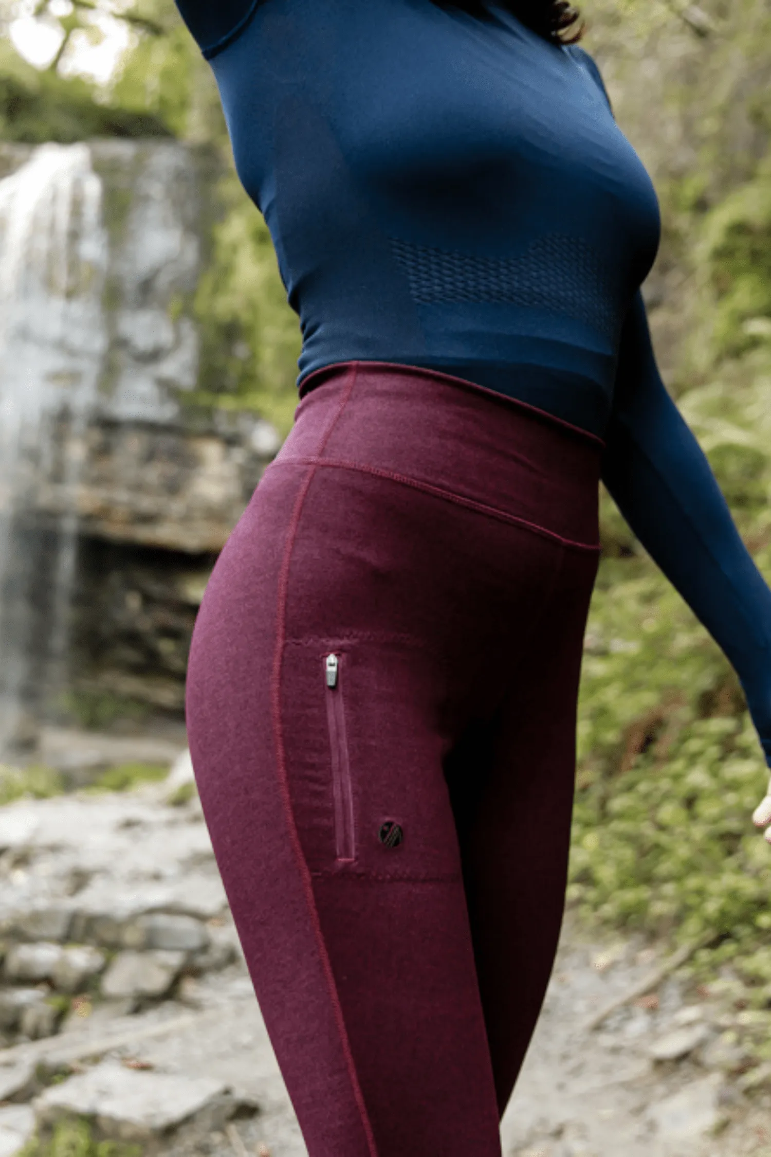 Thermal Outdoor Leggings - Aubergine