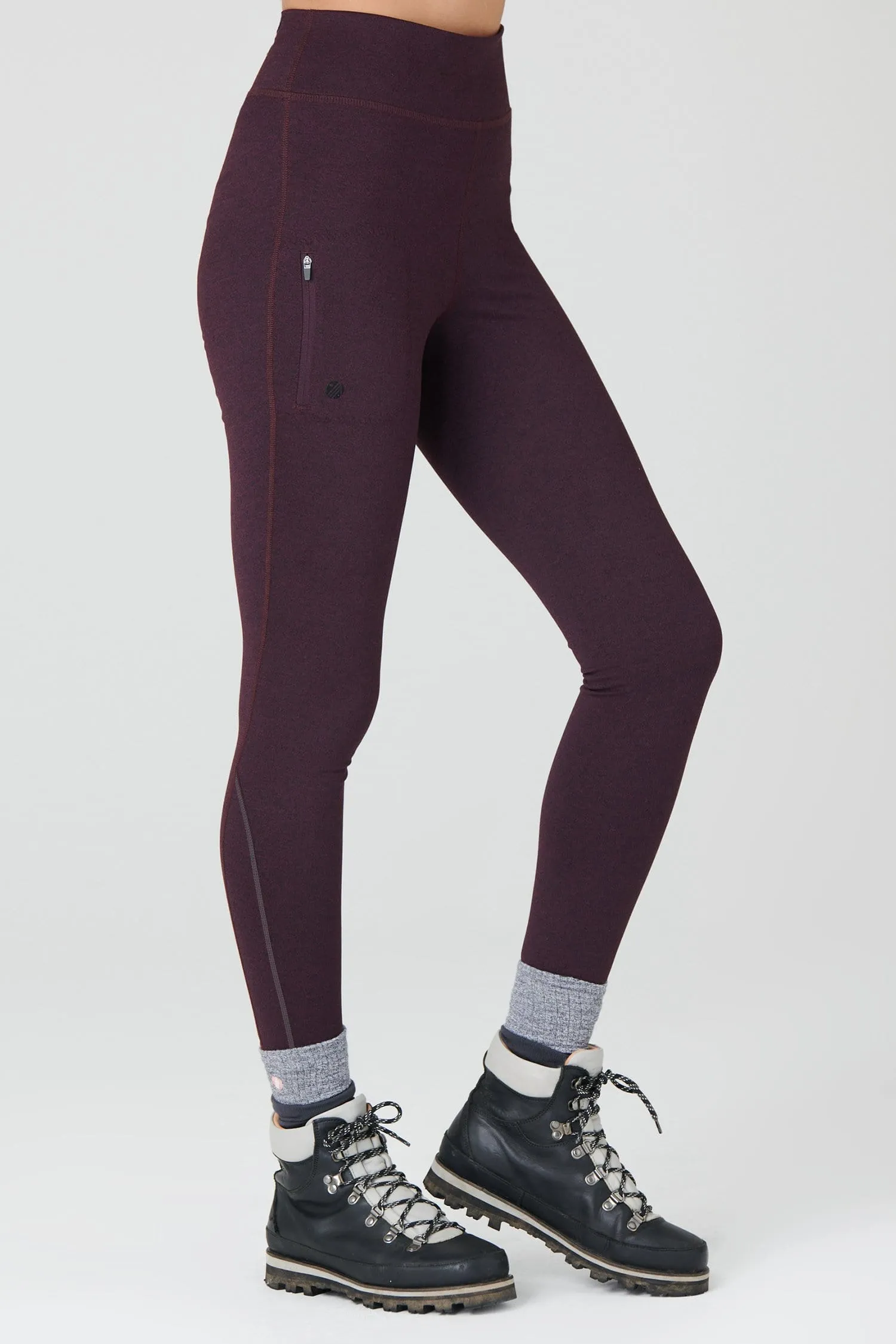 Thermal Outdoor Leggings - Aubergine