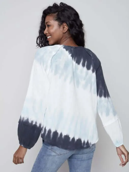 Tie-Dye Cotton Blouse