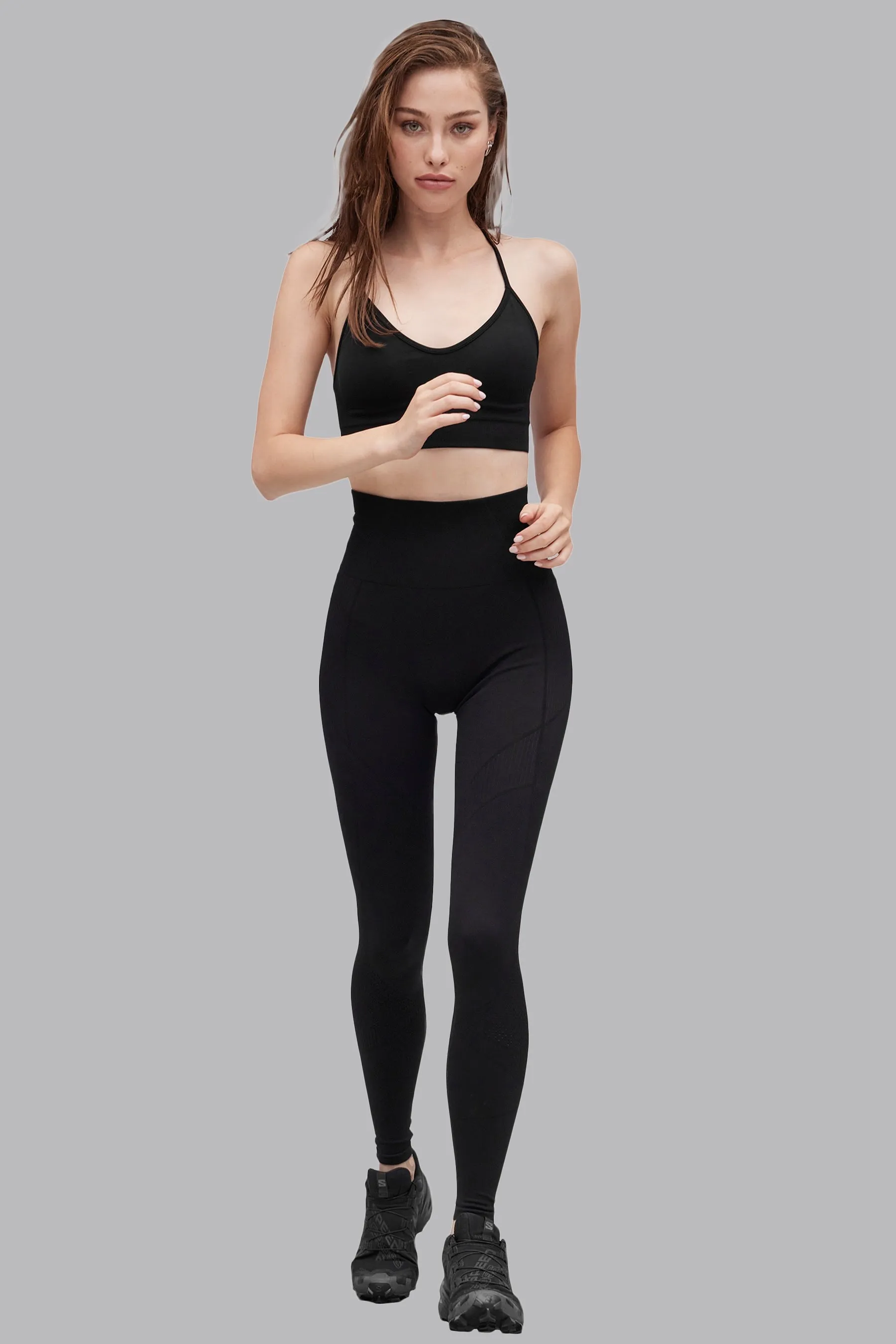 V_COMPRESS SEAMLESS LEGGINGS - Black