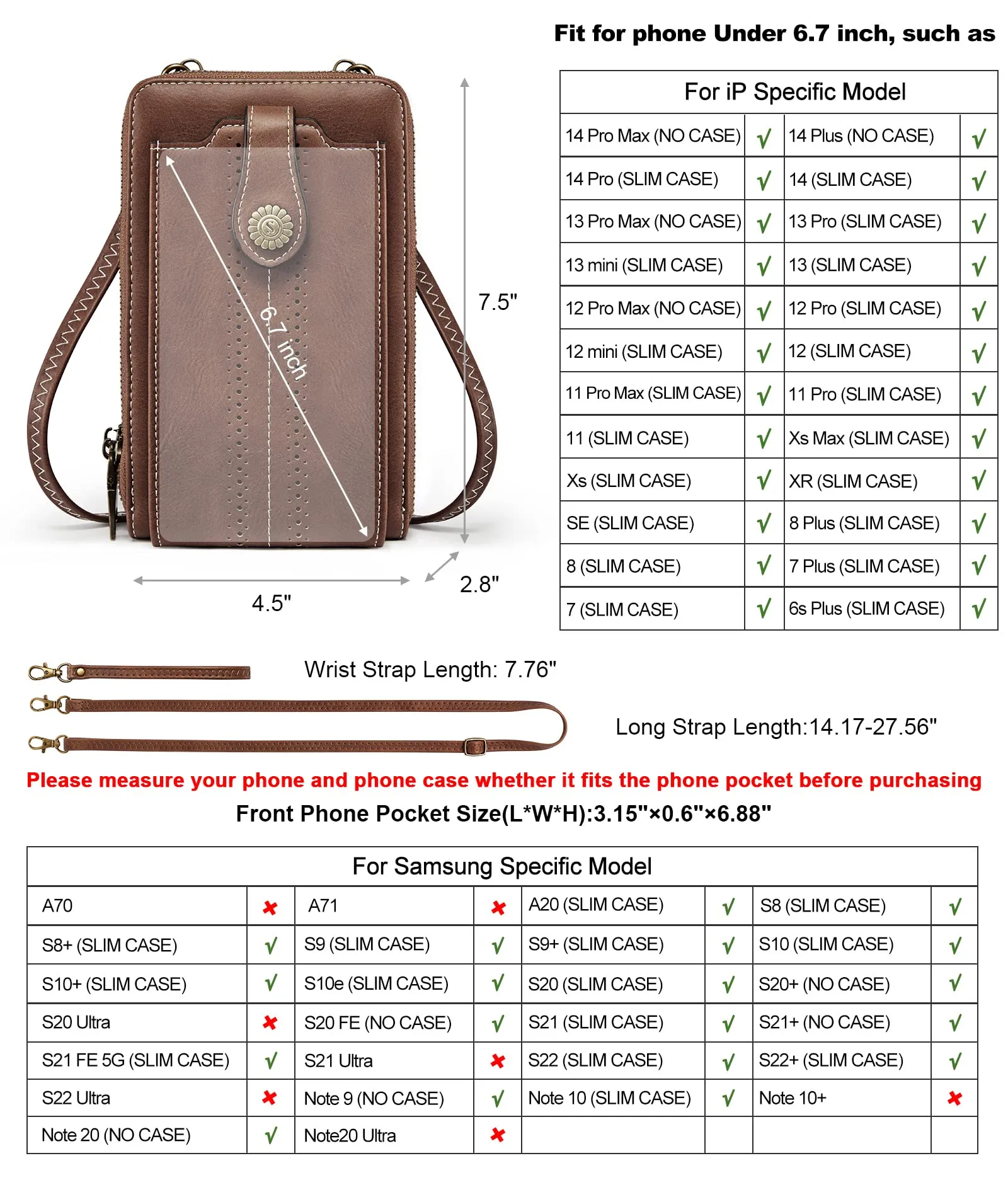 Compact Crossbody Cell Phone Purse for Women - Stylish and Convenient Handbag