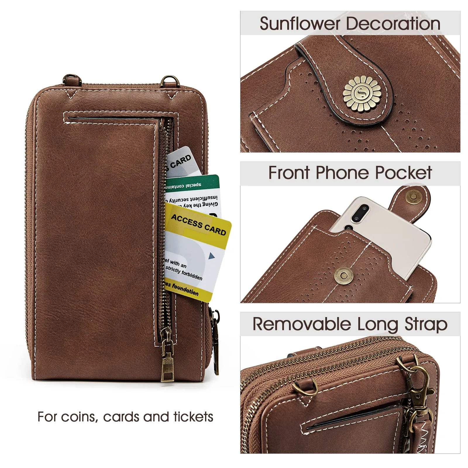 Compact Crossbody Cell Phone Purse for Women - Stylish and Convenient Handbag