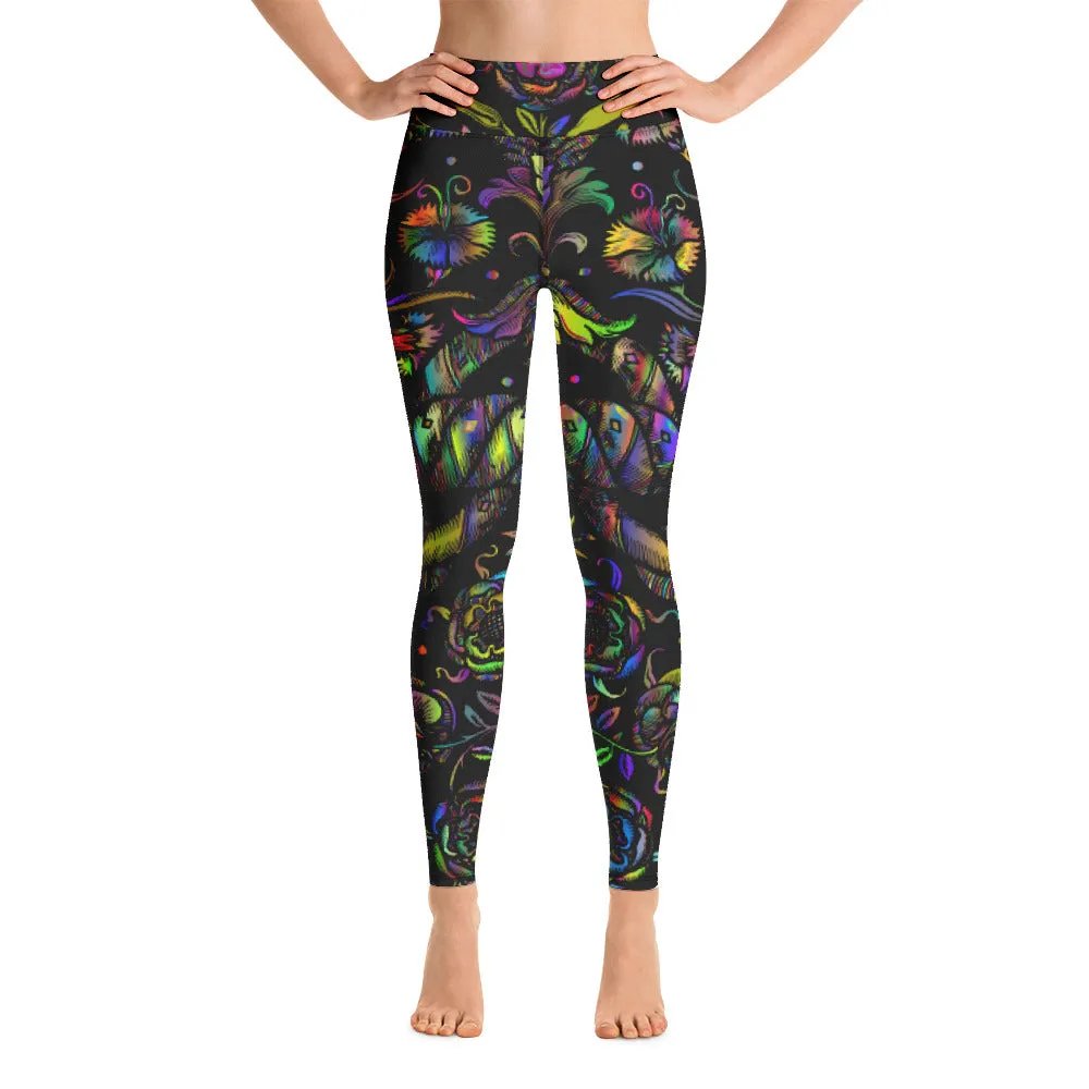 Yoga Leggings Vintage Floral