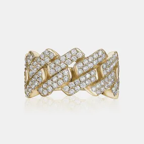 Zig Zag Diamond Men Ring